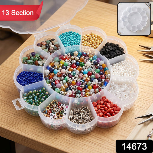 Transparent plastic organizer flower shape