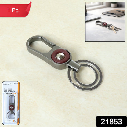 Premium metal keychain holder with dual rings