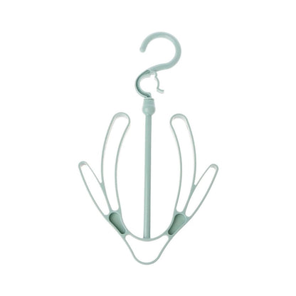 Close-up of the versatile Organivo shoe drying hanger hook system.