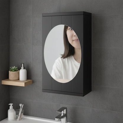 Modern black bathroom rotating organizer cabinet with multiple shelves storage cabinet