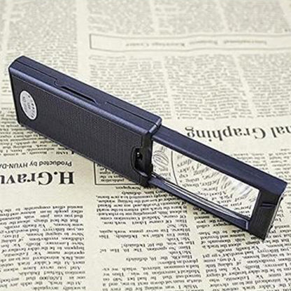 Handheld extendable magnifier with clear acrylic lens for reading