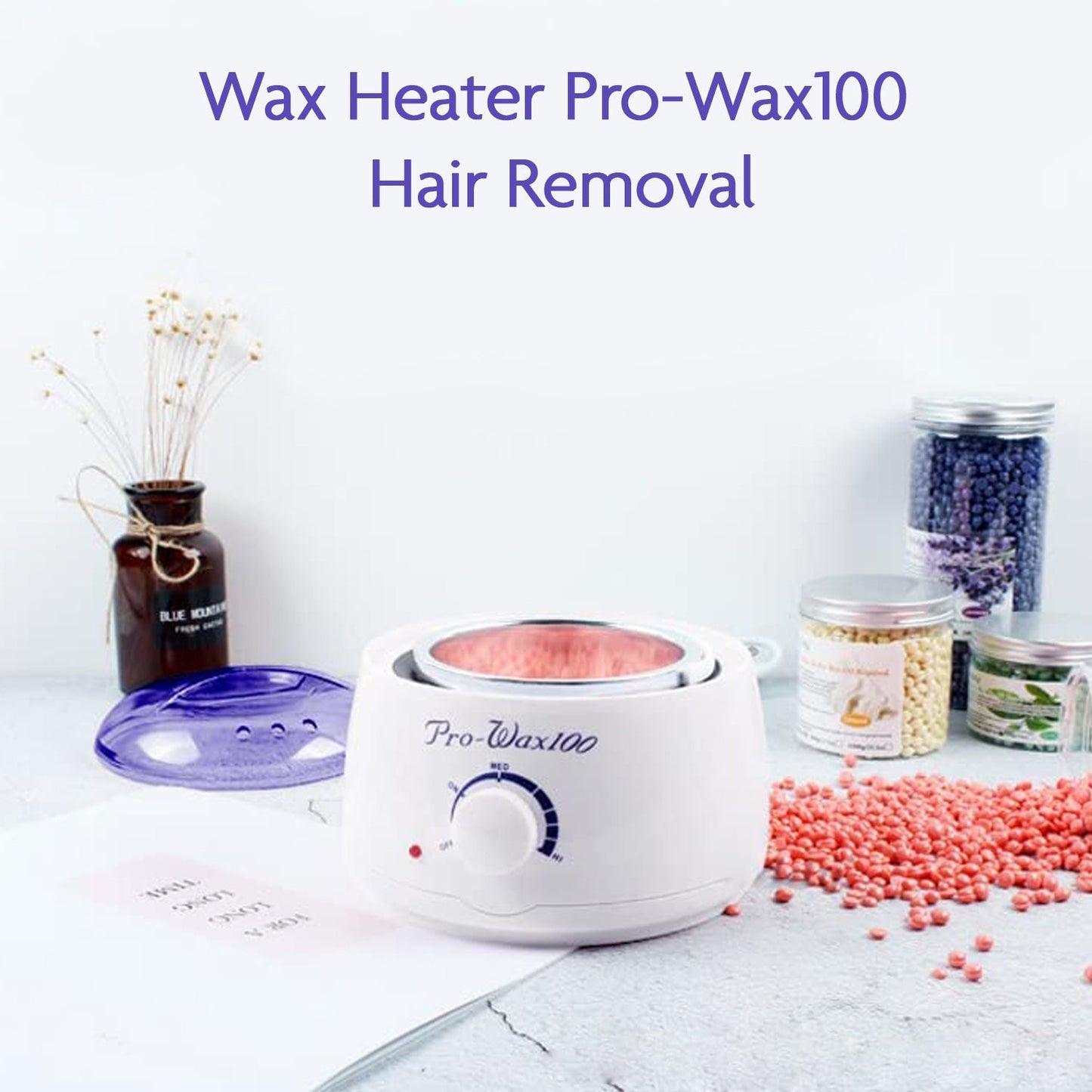 AuriGlam wax and oil heater showing its auto shut-off feature.