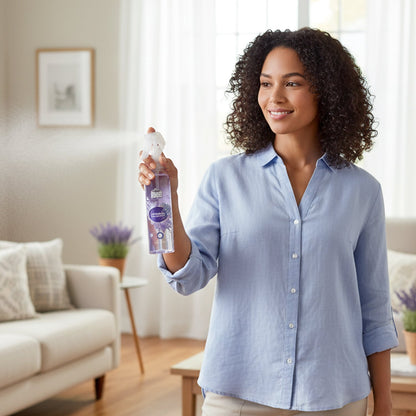 Lavender room freshener spray bottle for home and office
