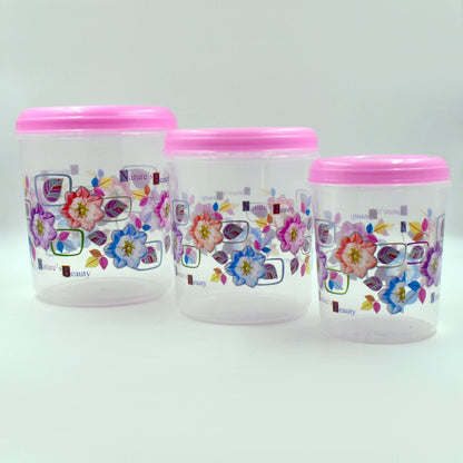 Multi-use plastic storage container set, perfect for various home and office organization.