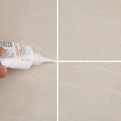 Freshly sealed tiled floor showing clean grout lines after application of the gap filler.