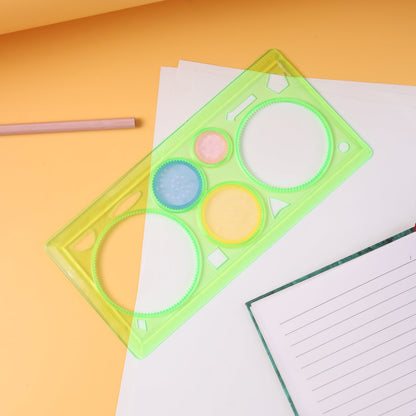 Geometry design kit showcasing stencil set for spiral and shape drawing