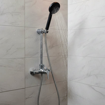 Bathroom shower head mounted with long flexible hose