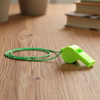 Plastic safety whistle with lanyard cord for outdoor safety