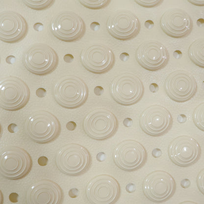 Flexible anti-slip bath mat folded to show versatility and easy storage