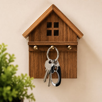 Compact stainless steel keychain with locking clip attached to bag