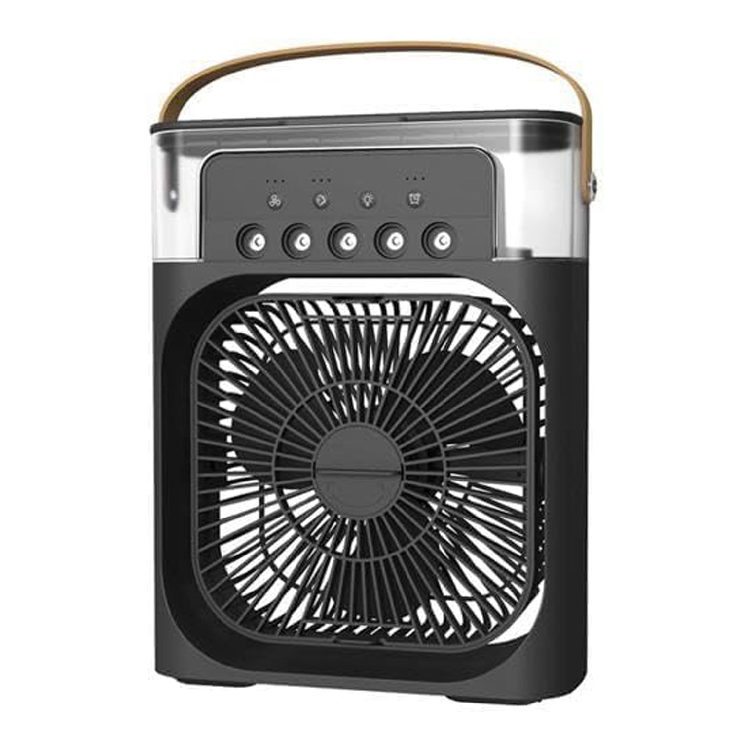Packaging shot of portable air cooler fan