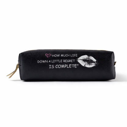 Zippered pouch for storing pens and pencils