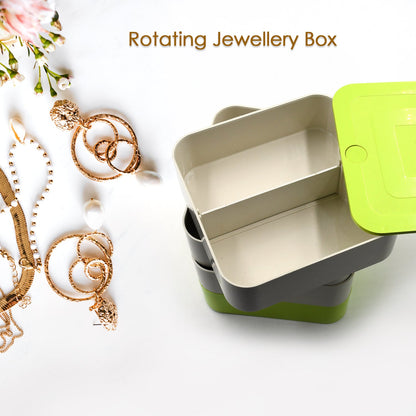 Top-down view of the Rotating Jewelry Box, highlighting its compact and functional design.