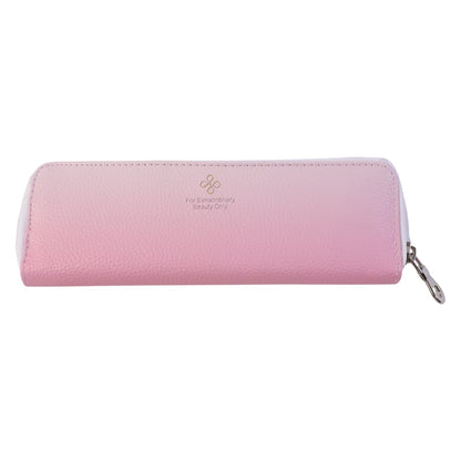 Compact makeup organizer pouch holding various beauty items
