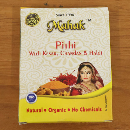 Fine herbal powder of Mahak Pithi for gentle face and body cleansing