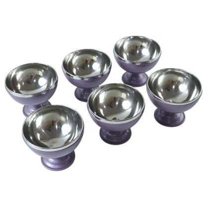 Ice cream and pudding stainless steel serving bowls