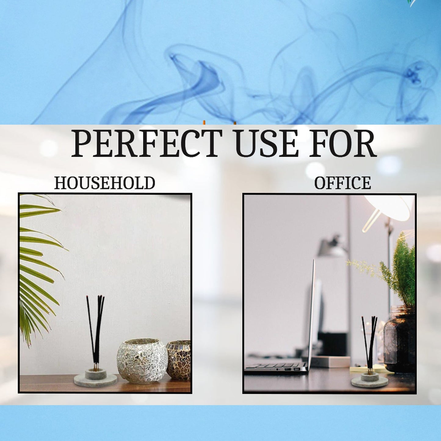 FlyTamer Herbal Mosquito Agarbatti sticks burning, releasing natural mosquito repellent smoke.
