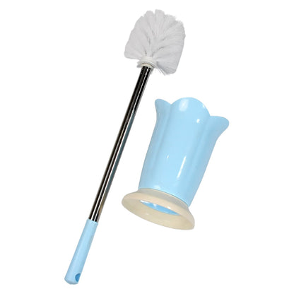 Efficient toilet brush with flexible bristles for Indian toilets.