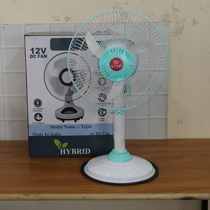 Bottom view showing stable base of pedestal fan