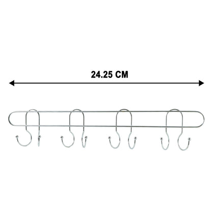 Multi-hook rack for towels, bags, keys, and household accessories