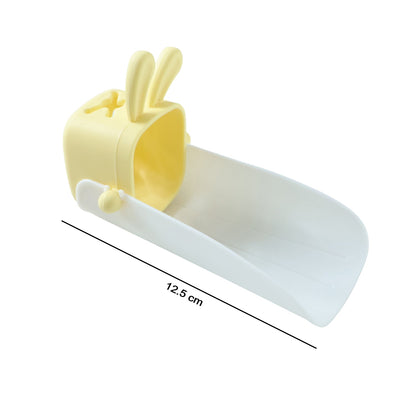 Bathroom tap extender for kids, ensuring splash-free water flow.