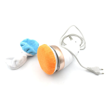 Close-up of the power plug and cable for the adjustable speed massager.