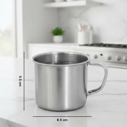 Utility stainless steel mug ideal for tea and coffee consumption