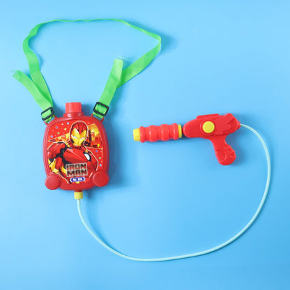 Outdoor kids water shooting toy backpack style water gun