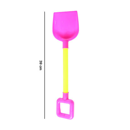 Detail of comfortable handle grip on kids beach sand shovel
