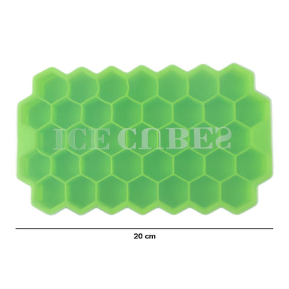 Honeycomb pattern ice cube tray in flexible silicone material
