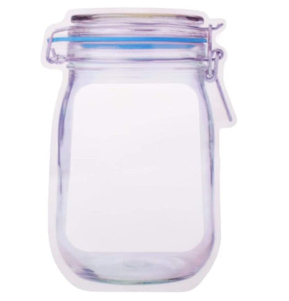 Front view of the 1000ml reusable food storage bag, showcasing its self-standing design.