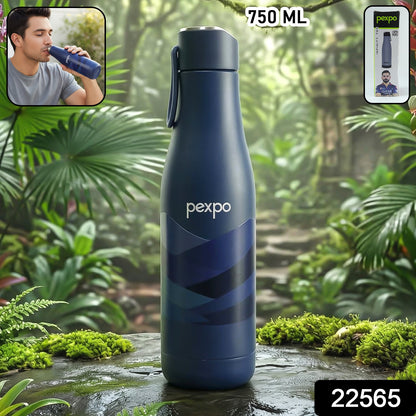 Vacuum insulated thermo flask-style water bottle with modern design
