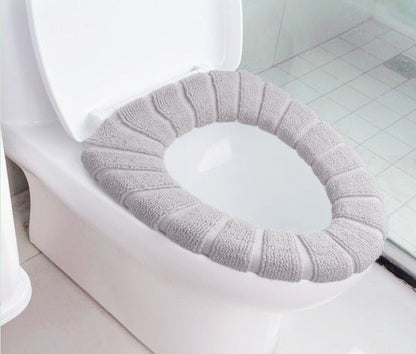 Close-up view highlighting the soft, plush texture of the Toilet Seat Cover material.