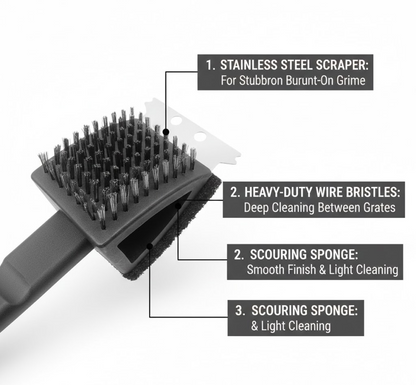 The versatile silicone toilet brush being used to clean a bathroom sink, showcasing its multi-surface capability.