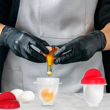 A hand easily removing a perfectly cooked egg from the multi-functional egg mold.