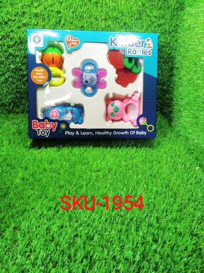Overview of the complete Aditi Baby Rattles Set for kids.