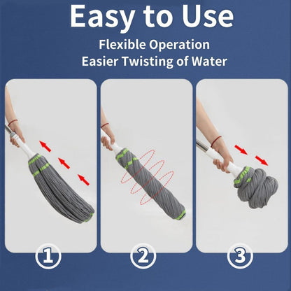 Cleaning mop with ergonomic adjustable handle