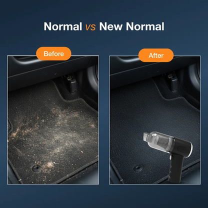 Another angle showcasing the versatile Mini Car Vacuum cleaner.