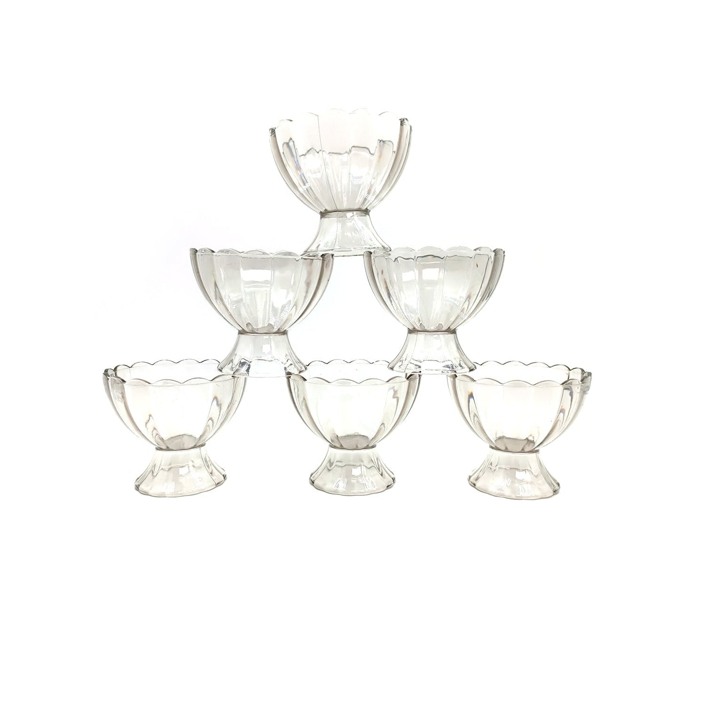 New dessert bowl set of six displayed within its protective packaging.