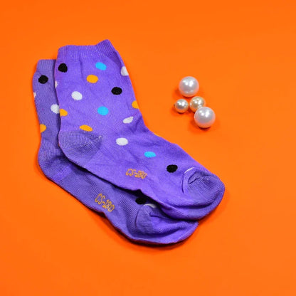 A collection of comfortable and stylish printed socks displayed in a flat lay.