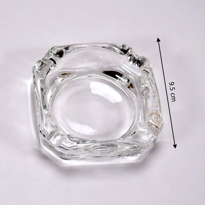 Elegant crystal ashtray enhancing the aesthetic of a living room.