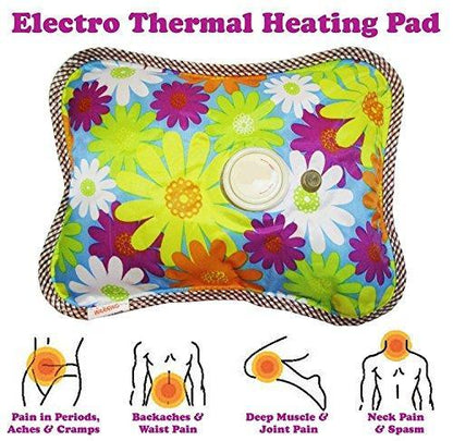 A person holding the compact Electric Hot Water Bag, demonstrating its portability and ease of handling.