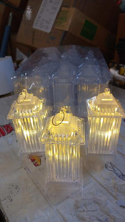 Crystal table lamp creating a cozy ambiance with its LED flickering candle light, ideal for bedrooms.