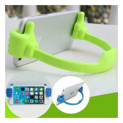 Close-up of the intricate finger details on the hand-shaped phone holder.