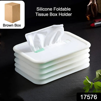 Compact silicone tissue holder in a bathroom setting.