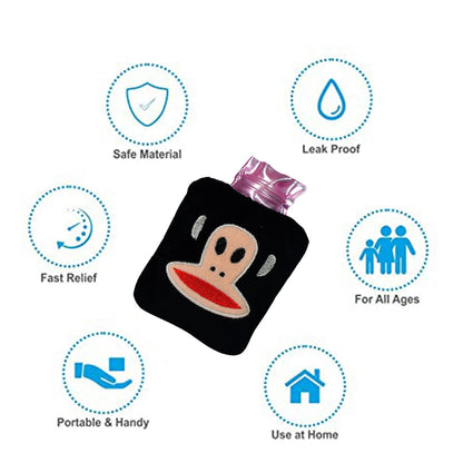 Detailed view of the mini hot water bag's airtight screw cap for leak prevention.
