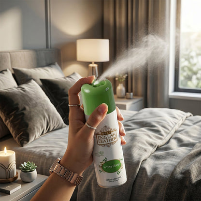 Air Freshener Spray 220ML bottle placed on wooden surface