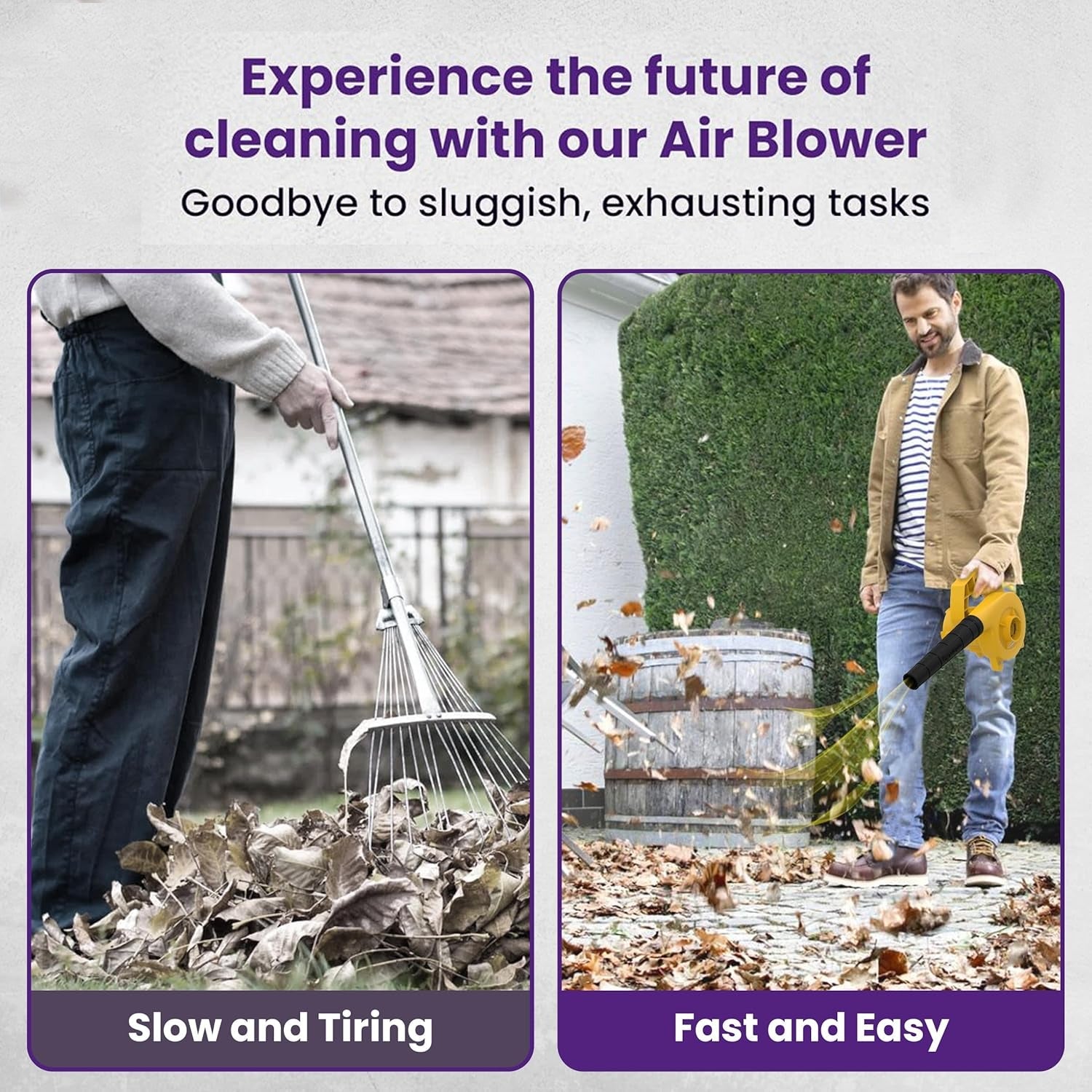Handheld compact dust blower suitable for indoor and outdoor cleaning