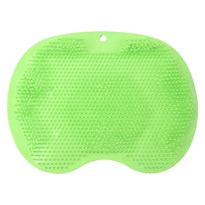 Foot cleaning silicone mat with anti-slip texture for shower use