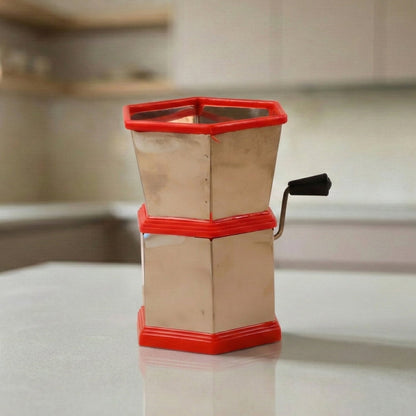 Easy-use manual cutter with hand crank for quick vegetable chopping